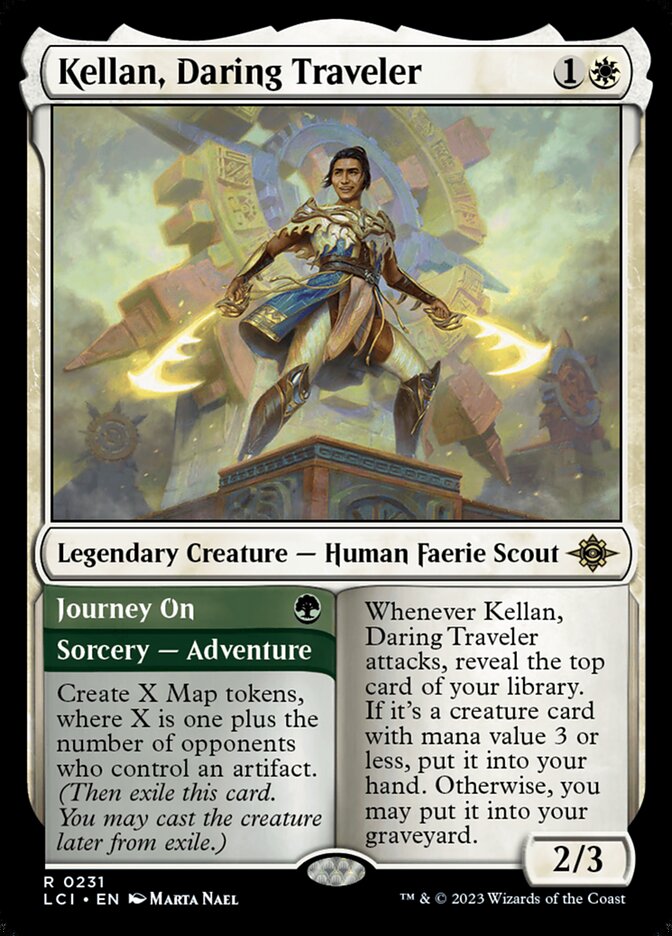 Kellan, Daring Traveler // Journey On, The lost caverns of ixalan Card Art
