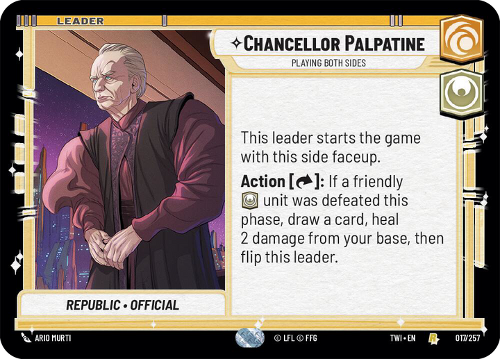 Chancellor Palpatine, Playing Both Sides, Twilight of the Republic Card Art