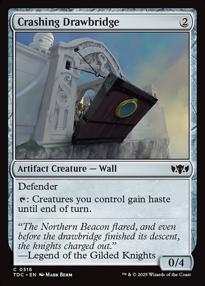 Crashing Drawbridge, Tarkir: Dragonstorm Commander Card Art
