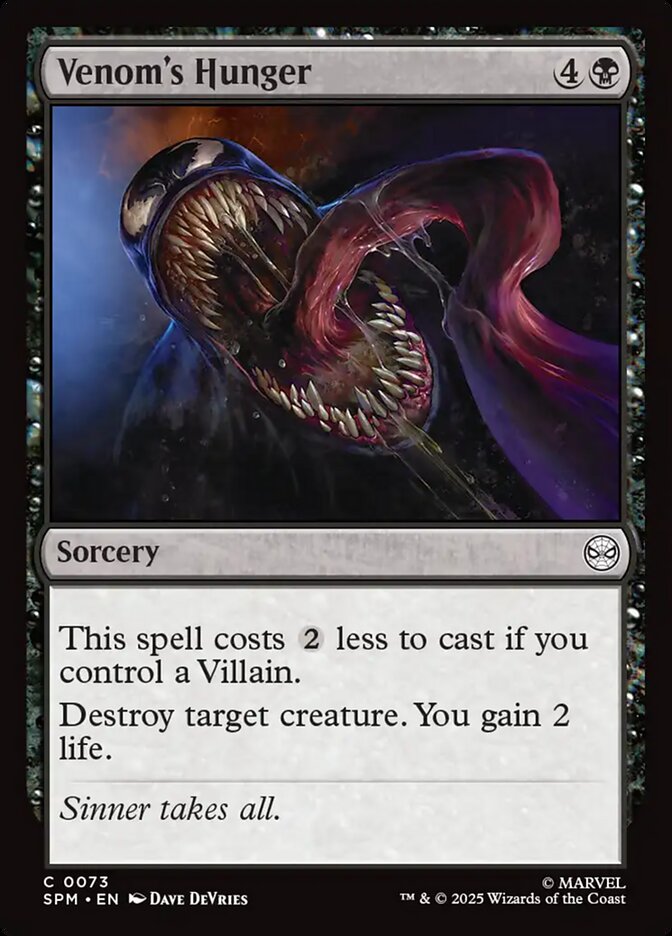 Venom's Hunger, Marvel'S Spider-Man Card Art