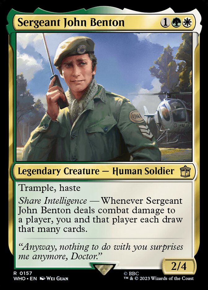Sergeant John Benton, Doctor Who Card Art
