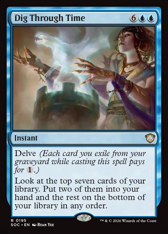Dig Through Time, Secrets Of Strixhaven Commander Card Art