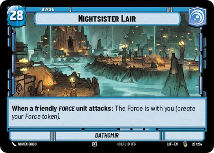Nightsister Lair, Legends of the Force Card Art