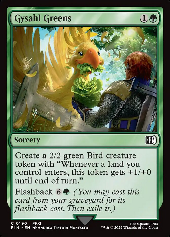 Gysahl Greens, Final fantasy Card Art