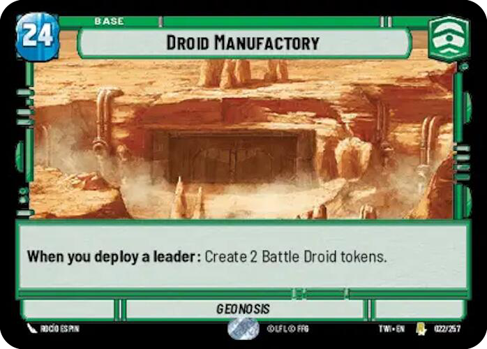 Droid Manufactory, Twilight of the Republic Card Art