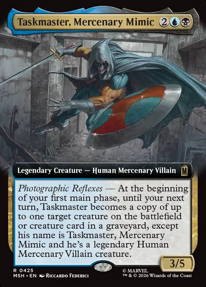 Taskmaster, Mercenary Mimic, Marvel Super Heroes Card Art