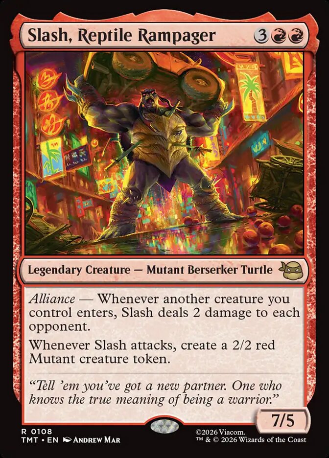 Slash, Reptile Rampager, Teenage Mutant Ninja Turtles Card Art