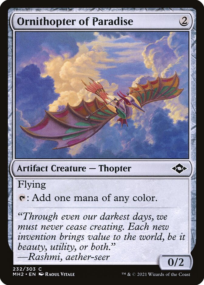 Ornithopter of Paradise, Modern Horizons 2 Card Art