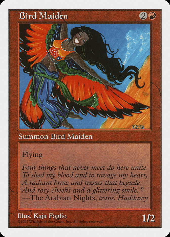 Bird Maiden, Fifth edition Card Art