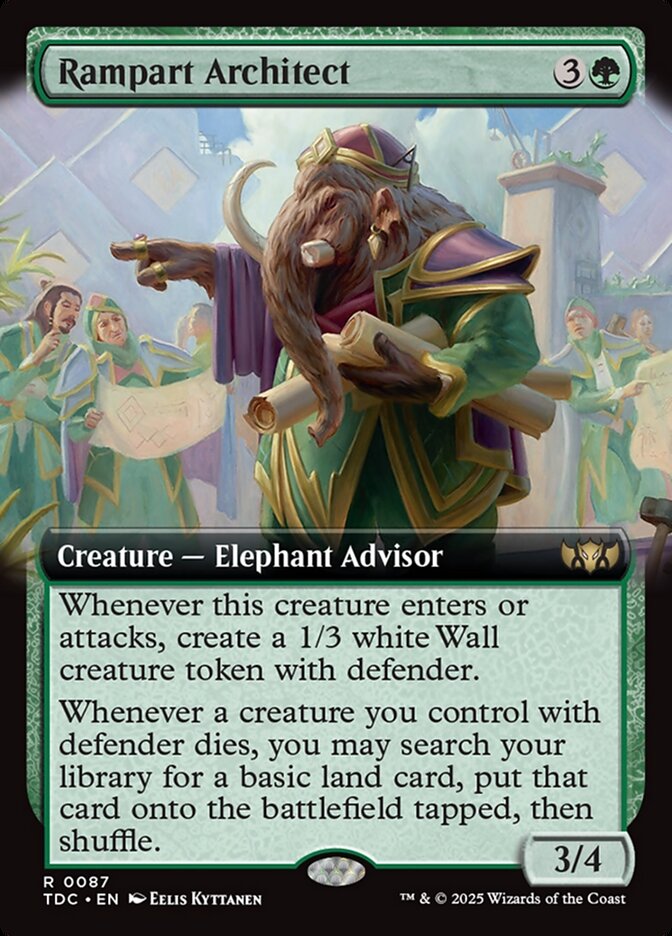 Rampart Architect, Tarkir: dragonstorm commander Card Art