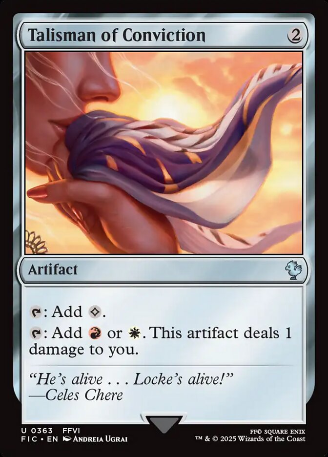 Talisman of Conviction, Final fantasy commander Card Art