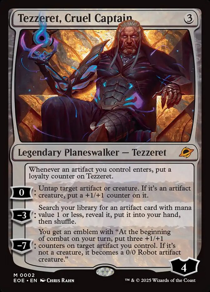 Tezzeret, Cruel Captain, Edge Of Eternities Card Art