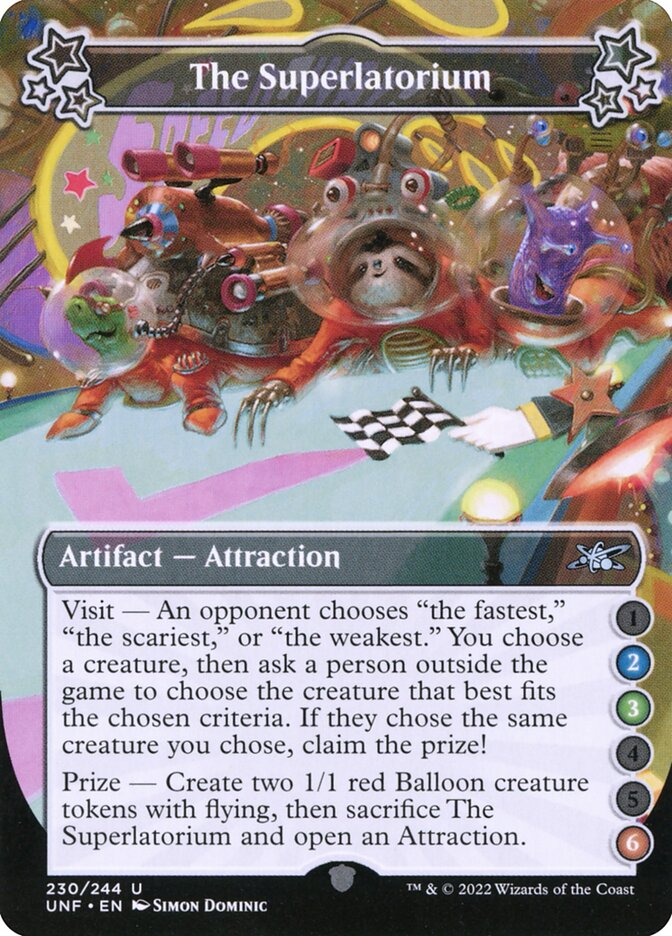 The Superlatorium, Unfinity Card Art