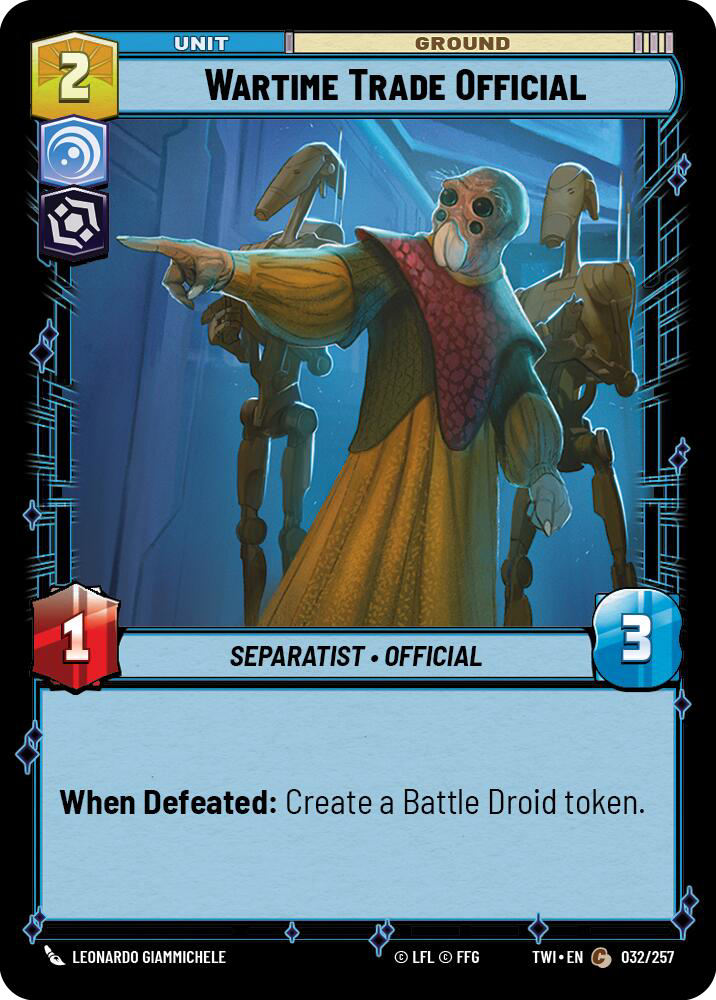 Wartime Trade Official, Twilight of the Republic Card Art