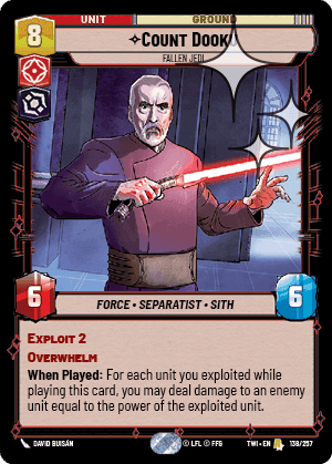 Count Dooku, Fallen Jedi - Foil