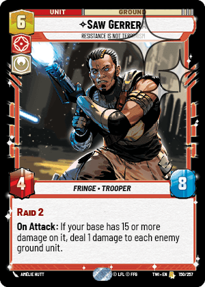 Saw Gerrera, Resistance is Not Terrorism - Foil