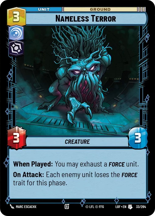 Nameless Terror, Legends of the Force Card Art