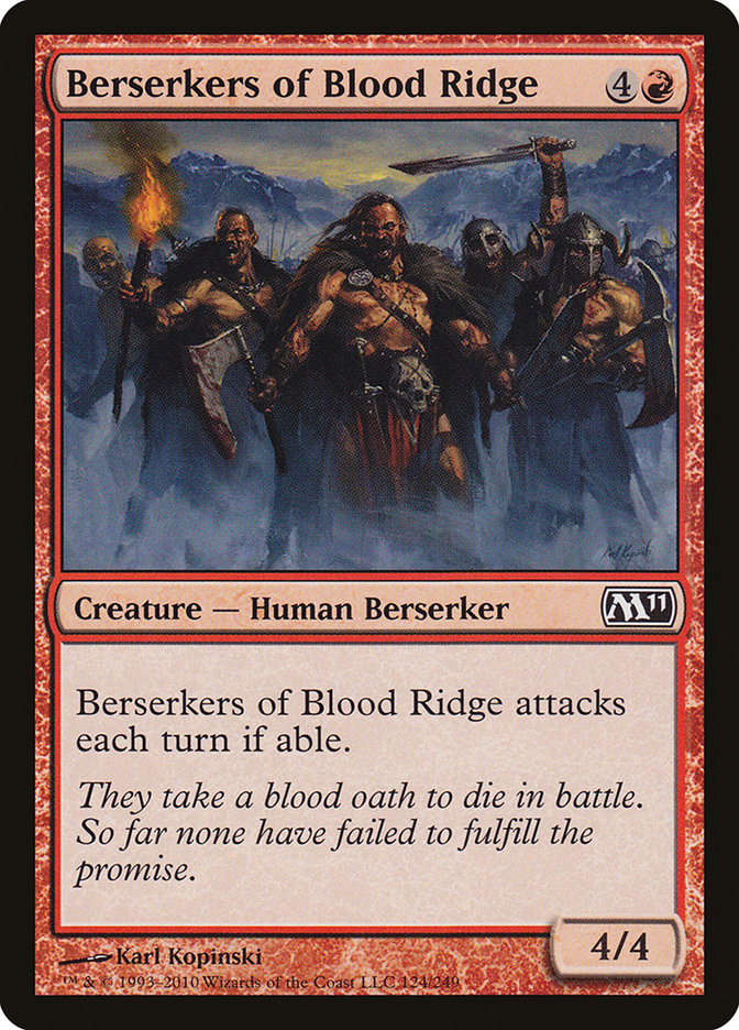 Berserkers of Blood Ridge, Magic 2011 Card Art