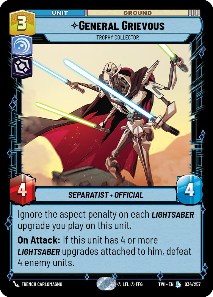 General Grievous, Trophy Collector, Twilight of the Republic Card Art