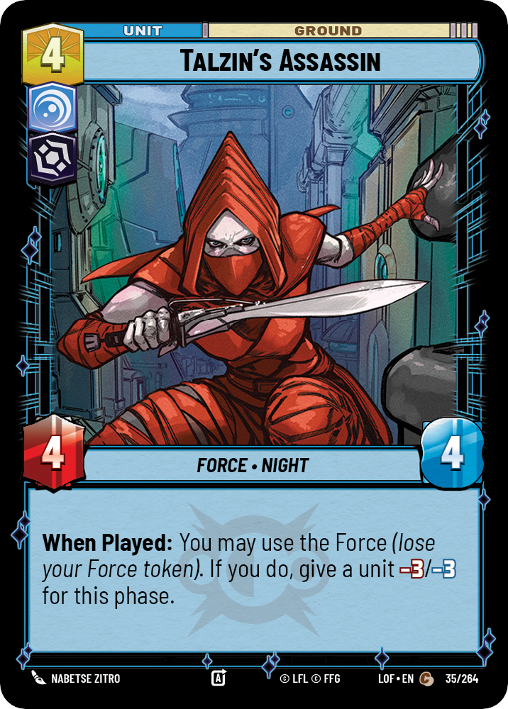 Talzin's Assassin, Legends of the Force Card Art
