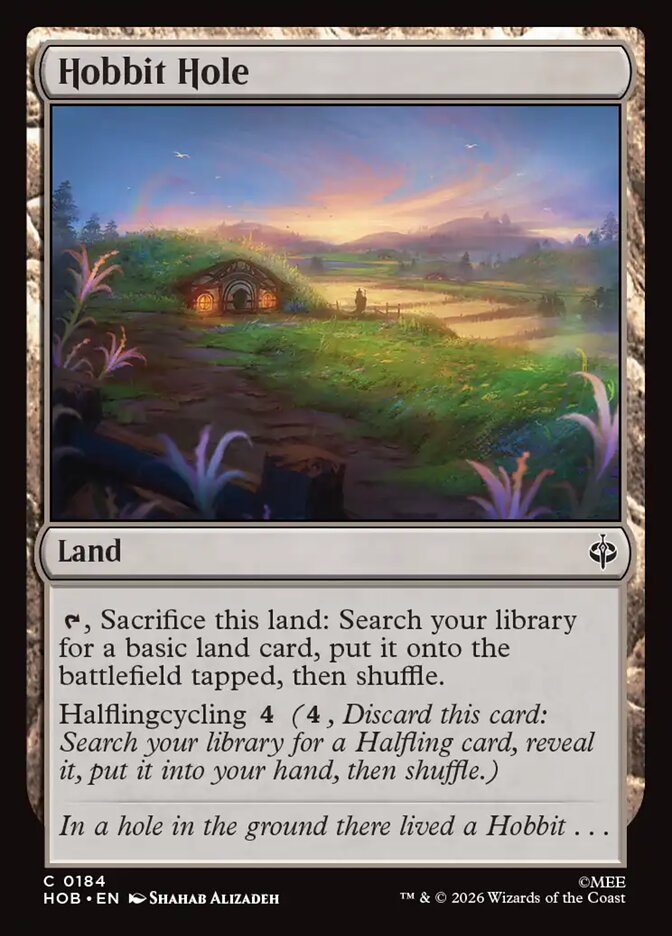 Hobbit Hole, The Hobbit Card Art