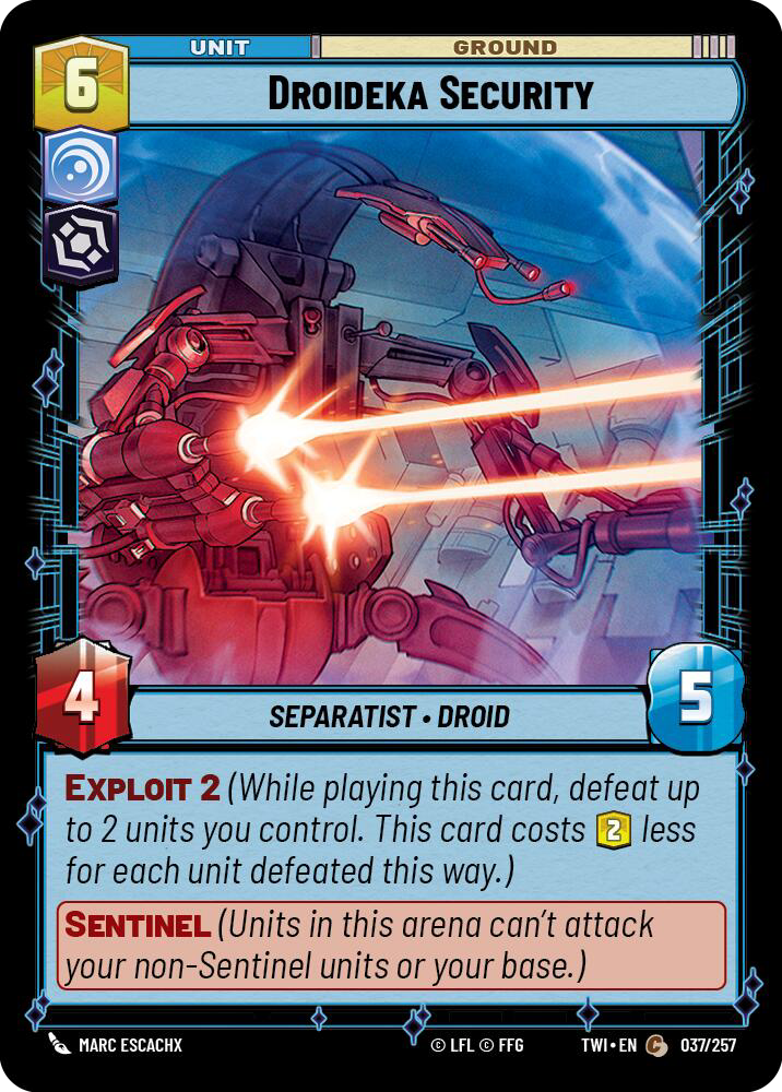 Droideka Security, Twilight of the Republic Card Art