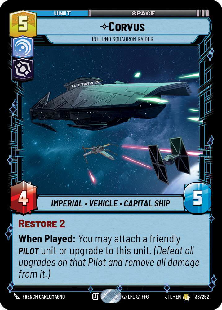 Corvus, Inferno Squadron Raider, Jump to Lightspeed Card Art