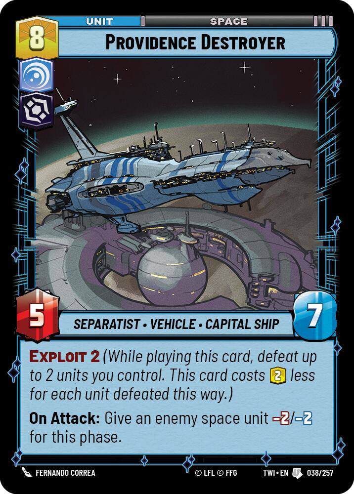 Providence Destroyer, Twilight of the Republic Card Art