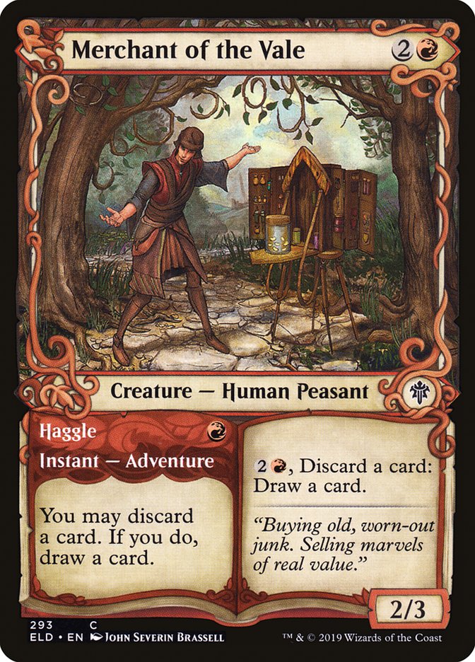 Merchant of the Vale // Haggle, Throne of eldraine Card Art