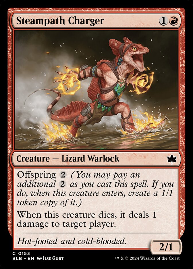 Steampath Charger, Bloomburrow Card Art
