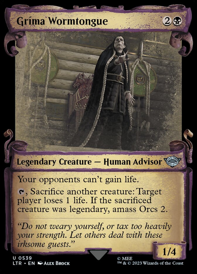 Gríma Wormtongue, The lord of the rings: tales of middle-earth Card Art