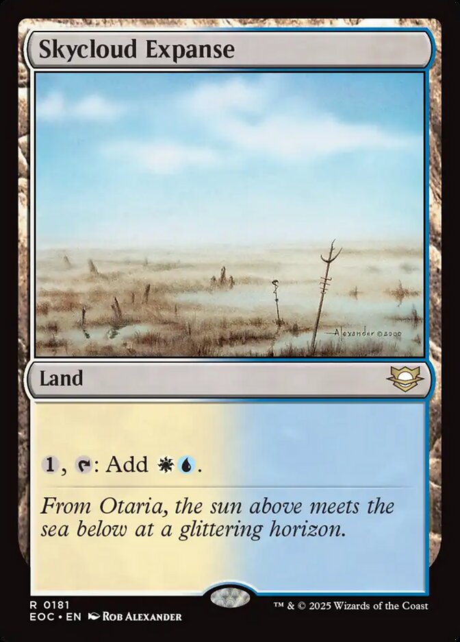 Skycloud Expanse, Edge Of Eternities Commander Card Art