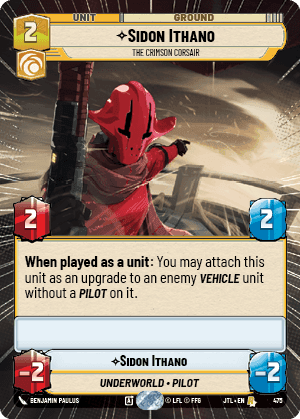Sidon Ithano, The Crimson Corsair - Hyperspace