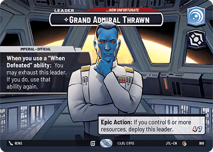 Grand Admiral Thrawn, ...How Unfortunate - Showcase