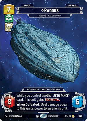 Raddus, Holdo's Final Command - Prestige
