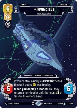 Invincible, Naval Adversary - Prestige
