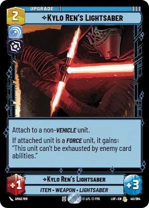 Kylo Ren's Lightsaber, Legends of the Force Card Art