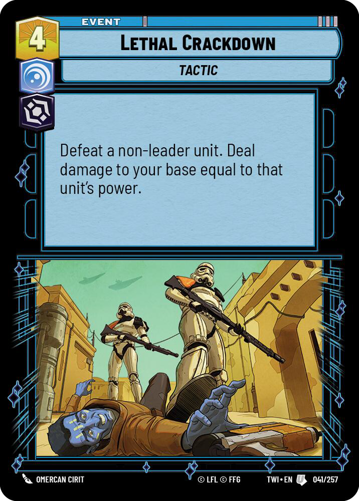 Lethal Crackdown, Twilight of the Republic Card Art