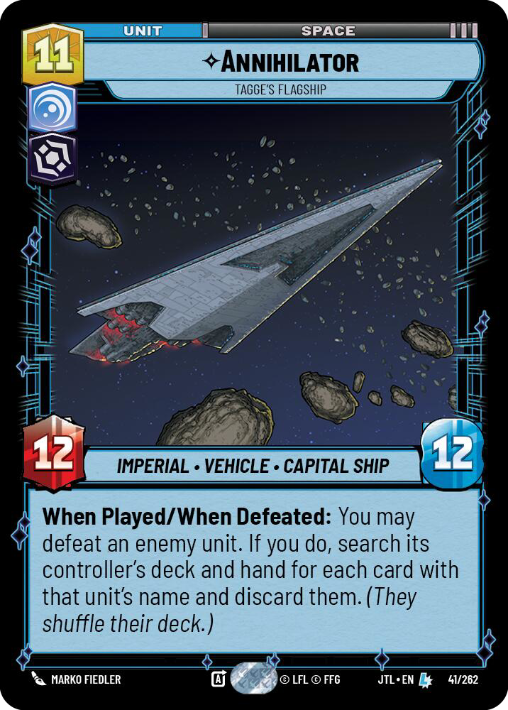 Annihilator, Tagge's Flagship, Jump to Lightspeed Card Art