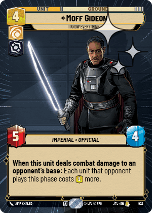 Moff Gideon, I Know Everything - Hyperspace Foil