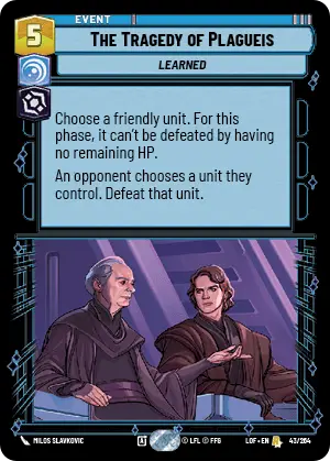 The Tragedy of Plagueis, Legends of the Force Card Art
