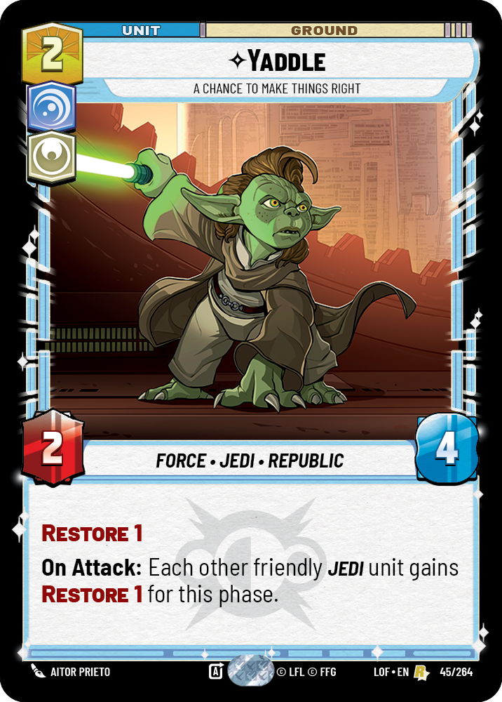 Yaddle, A Chance To Make Things Right, Legends of the Force Card Art