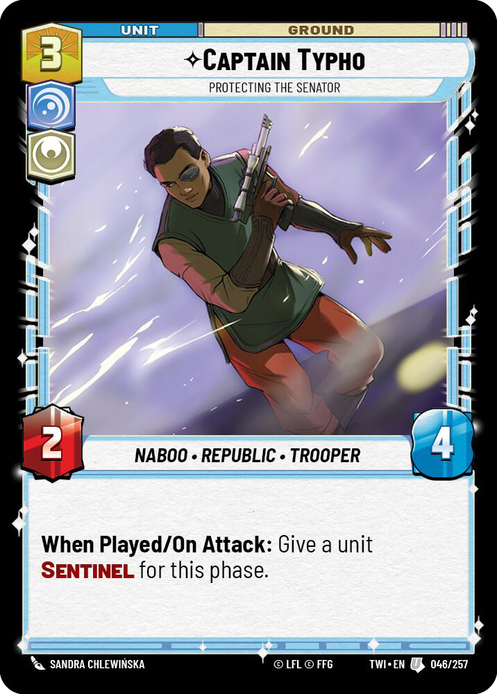 Captain Typho, Protecting the Senator, Twilight of the Republic Card Art