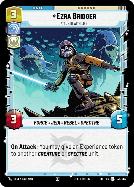 Ezra Bridger, Attuned With Life, Legends of the Force Card Art