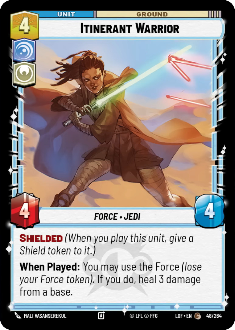 Itinerant Warrior, Legends of the Force Card Art