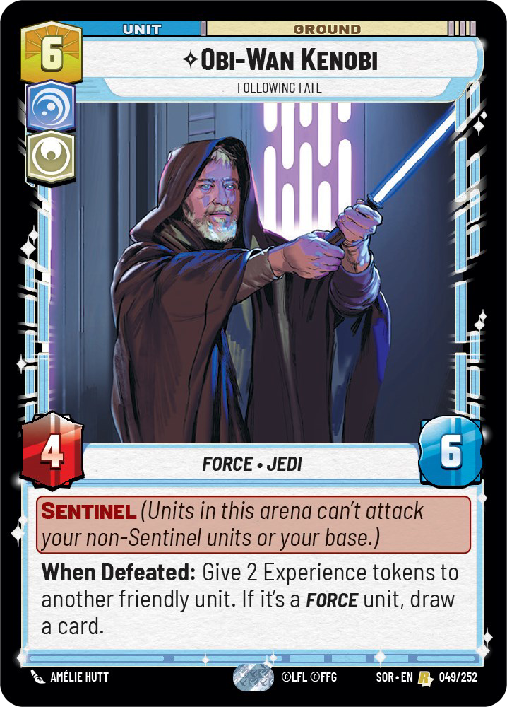 Obi-Wan Kenobi, Following Fate, Spark of Rebellion Card Art