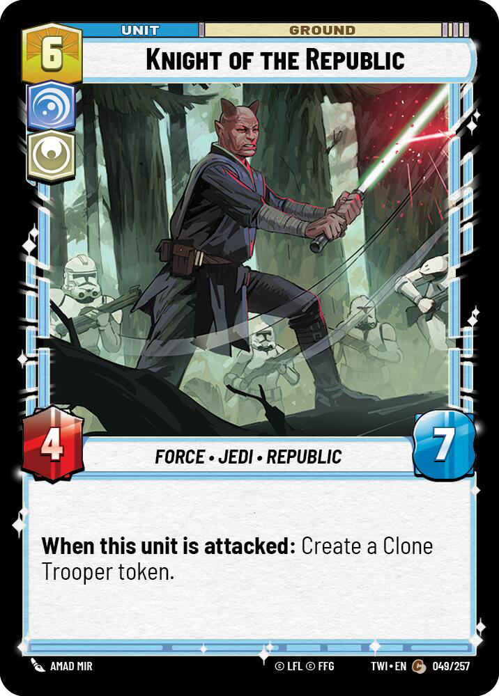 Knight of the Republic, Twilight of the Republic Card Art
