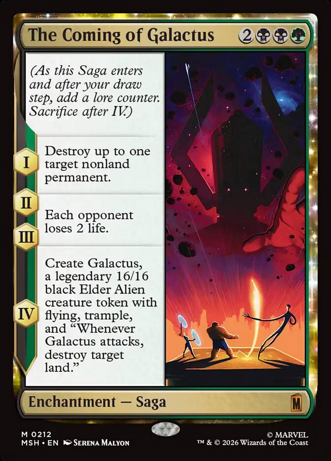 The Coming of Galactus, Marvel Super Heroes Card Art