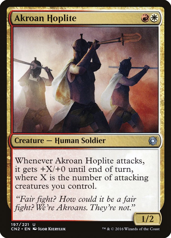 Akroan Hoplite, Conspiracy: Take The Crown Card Art