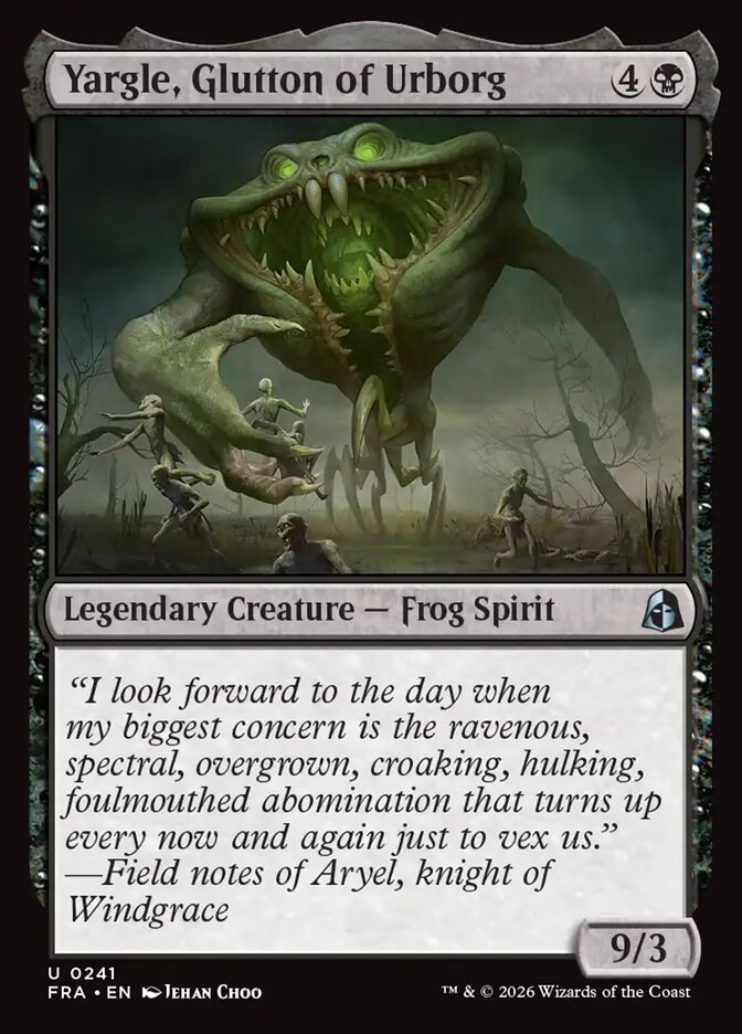 Yargle, Glutton of Urborg, Reality Fracture Card Art